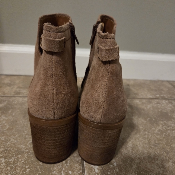 Zodiac Womens Tan Western Boho Ankle Chunky Heel Leather Suede Boot. Size 11 - Picture 5 of 10